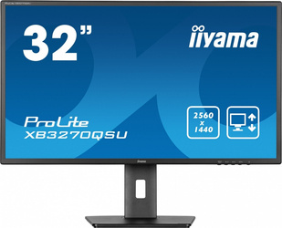 IIYAMA MONITOR 32 CALE XB3270QSU-B1 IPS,WQHD,HDMI,DP,100HZ,250CD,3MS,2X2W, 3XUSB(3.2),FLICKERFREE,VESA,HAS(150MM)