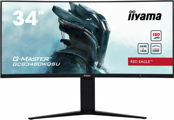 IIYAMA MONITOR 34 CALE GCB34801WQSU-B1 VA,UWQHD,180HZ,0.4MS,1500R(CURVED), 2XHDMI,2XDP,2XUSB 3.2,2X3W,HDR400,HAS(110MM),VESA(100X100MM)