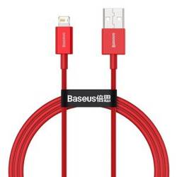 KABEL USB DO LIGHTNING BASEUS SUPERIOR SERIES, 2.4A, 1M (CZERWONY)