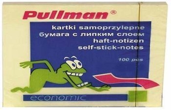 KARTECZKI SAMOPRZYLEPNE 75X100 PULLMAN P0022 ŻÓŁTY 100 KART