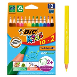 KREDKI OŁÓWKOWE BIC KIDS EVOLUTION TRIANGLE ECOLUTIONS 8871462 MIX*12