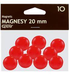 MAGNESY 20MM GRAND 130-1688 CZERWONE 10SZT