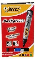 MARKER PERMANENTNY BIC MARKING 2000 ECOLUTIONS 8209112 MIX*4 OKRĄGŁA 1.7MM 4SZT