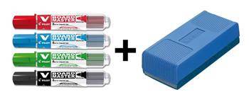 MARKER SUCHOŚCIERALNY PILOT V BOARD MASTER WBMA-VBM-S4 MIX*4 OKRĄGŁA 4SZT