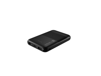 NATEC POWERBANK TREVI COMPACT 5000MAH 2X USB + USB-C CZARNY