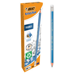 OŁÓWEK TRÓJKĄTNY Z GUMKĄ BEZDRZEWNY BIC EVOLUTION TRIANGLE 964849 HB