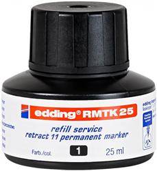 TUSZ DO MARKERÓW PERMANENTNY EDDING RETRACT 11 RMTK 25 CZARNY 25ML