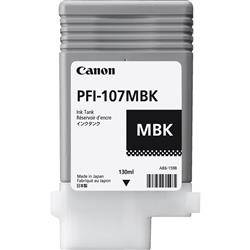 TUSZ ORYGINALNY CANON PFI107MBK 6704B001 MATTE CZARNY 130 ML