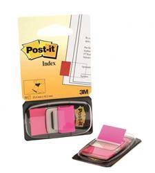 ZAKŁADKI INDEKSUJĄCE FOLIOWE 25,4X43,2MM 3M POST-IT®  680-BP2EU JASKRAWORÓŻOWE 2X50SZT