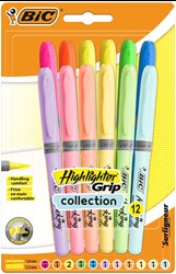 ZAKREŚLACZ BIC HIGHLIGHTER GRIP PASTEL 992562 MIX*12 1.6-3.3MM 12SZT