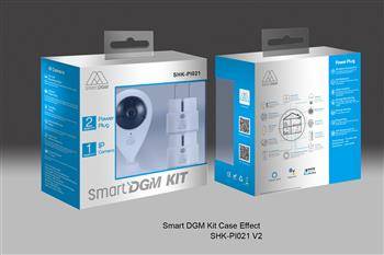 ZESTAW KAMERA IP IPC-WA01 2 X GNIAZDA ELEKTRYCZNE PP-W161 DGM SHK-PI021 WIFI 2.4