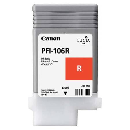 CANON ORYGINALNY INK / TUSZ PFI106R, RED, 130ML, 6627B001, CANON IPF-6300