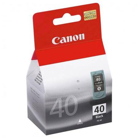 CANON ORYGINALNY INK / TUSZ PG40, BLACK, BLISTR Z OCHRONĄ, 490S, 16ML, 0615B042, 0615B006, CANON IP1600, 2200, MP150, 170, 450