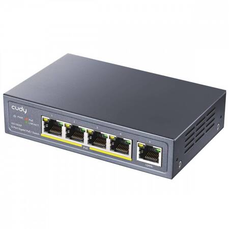 CUDY PRZEŁĄCZNIK GS1005P SWITCH 5XGE (4XPOE+) 60W