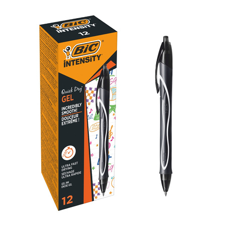 DŁUGOPIS ŻELOWY BIC INTENSITY QUICK DRY 949873 CZARNY 0.7MM