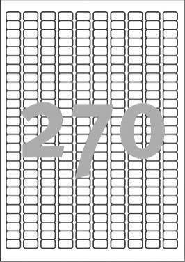 ETYKIETY SAMOPRZYLEPNE 17.8X10MM DO CZASOWEGO ETYKIETOWANIA USUWALNE L4730REV-25 BIAŁE 30ARK*270SZT