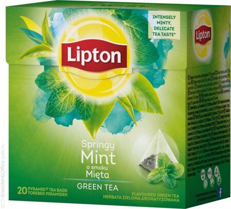 HERBATA ZIELONA Z MIĘTĄ LIPTON PIRAMIDKI, 20 TOREBEK