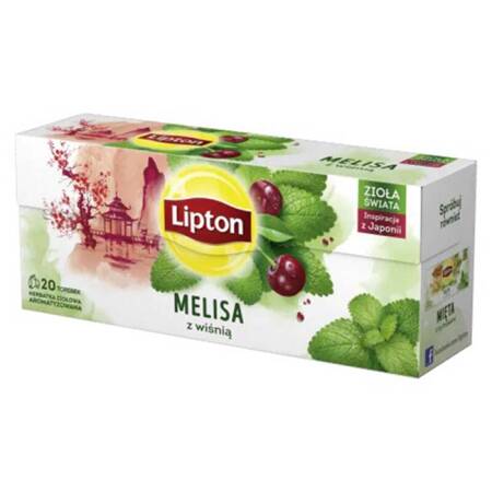 HERBATA ZIOŁOWA Z MELISĄ I WIŚNIĄ LIPTON 20 TOREBEK