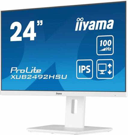 IIYAMA MONITOR 23.8 CALA XUB2492HSU-W6 IPS,HDMI,DP,100HZ,SLIM,HAS(150MM),4XUSB