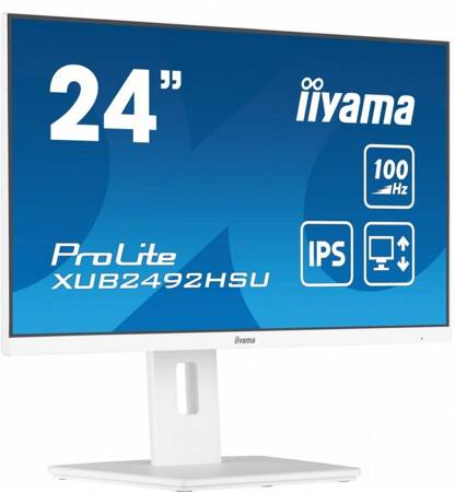 IIYAMA MONITOR 23.8 CALA XUB2492HSU-W6 IPS,HDMI,DP,100HZ,SLIM,HAS(150MM),4XUSB