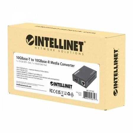 INTELLINET MEDIA KONWERTER 10GBASE-T NA 10GBASE-R, 10GB SFP+/10GB RJ45