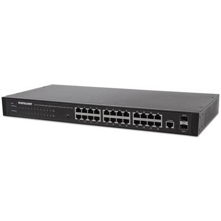 INTELLINET PRZEŁĄCZNIK INTELLINET GIGA 24X RJ45 + 2X SFP WEB-SMART VLAN QOS RACK