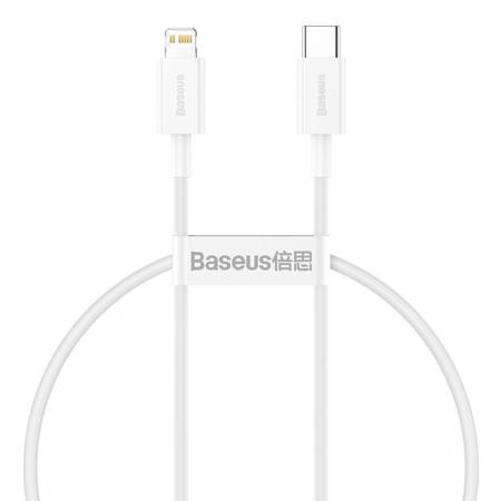 KABEL USB-C DO LIGHTNING BASEUS SUPERIOR SERIES, 20W, PD, 0.25M (BIAŁY)