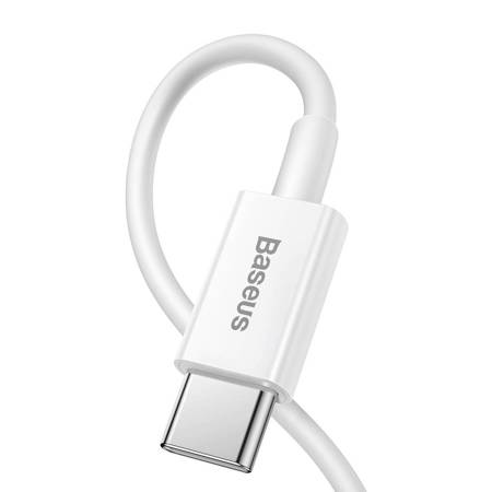 KABEL USB-C DO LIGHTNING BASEUS SUPERIOR SERIES, 20W, PD, 0.25M (BIAŁY)