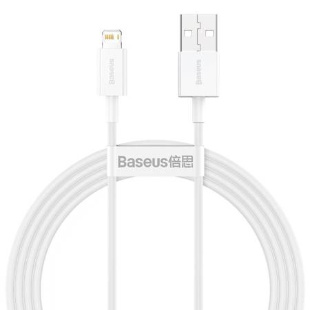 KABEL USB DO LIGHTNING BASEUS SUPERIOR SERIES, 2.4A, 1.5M (BIAŁY)