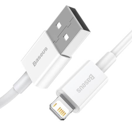 KABEL USB DO LIGHTNING BASEUS SUPERIOR SERIES, 2.4A, 1.5M (BIAŁY)