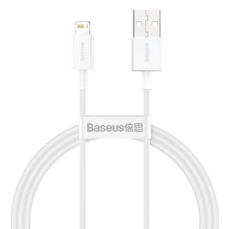 KABEL USB DO LIGHTNING BASEUS SUPERIOR SERIES, 2.4A, 1M (BIAŁY)