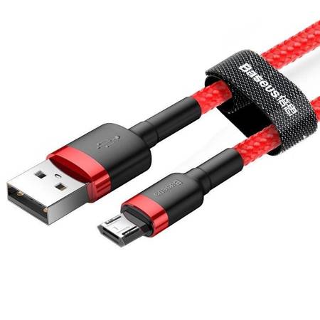 KABEL USB DO MICRO USB BASEUS CAFULE 2.4A 1M (CZERWONY)