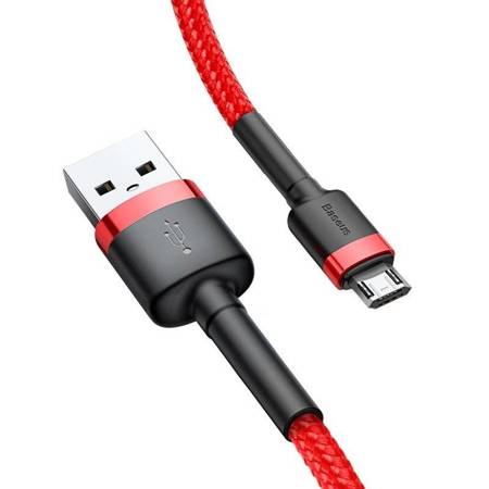 KABEL USB DO MICRO USB BASEUS CAFULE 2.4A 1M (CZERWONY)