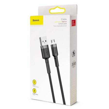 KABEL USB DO MICRO USB BASEUS CAFULE 2A 3M (CZARNO-SZARY)