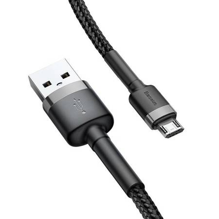 KABEL USB DO MICRO USB BASEUS CAFULE 2A 3M (CZARNO-SZARY)