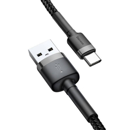 KABEL USB DO USB-C BASEUS CAFULE 2A 2M (SZARO-CZARNY)