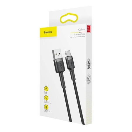 KABEL USB DO USB-C BASEUS CAFULE 2A 2M (SZARO-CZARNY)