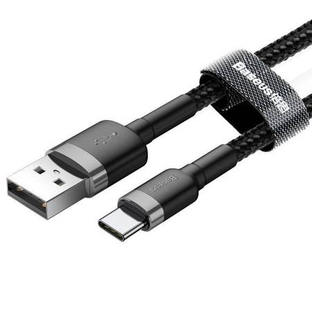 KABEL USB DO USB-C BASEUS CAFULE 2A 3M (SZARO-CZARNY)