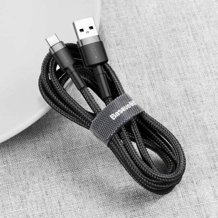 KABEL USB DO USB-C BASEUS CAFULE 2A 3M (SZARO-CZARNY)