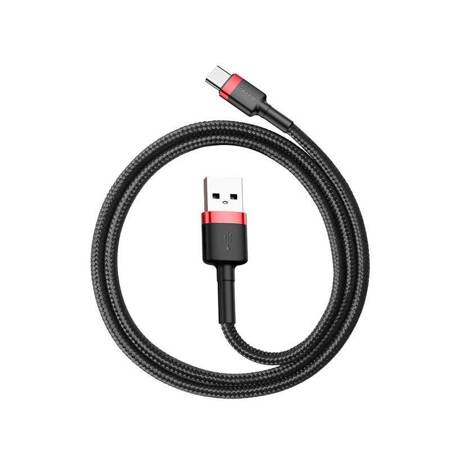 KABEL USB DO USB-C BASEUS CAFULE 3A 0.5M (CZERWONO-CZARNY)