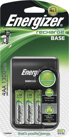 ŁADOWARKA ENERGIZER BASE + 4 SZT. AKUMULATORKÓW AA