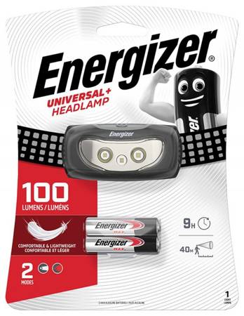 LATARKA CZOŁOWA ENERGIZER HEADLIGHT UNIVERSAL 3 LED CZARNA + 3SZT. BATERII AAA