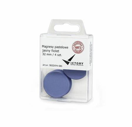 MAGNESY 32MM VICTORY OFFICE PRODUCTS 5032KM4-081 PASTELOWE JASNOFIOLETOWE 4SZT