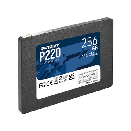 PATRIOT DYSK SSD 256GB P220 550/490 MB/S SATA III 2,5