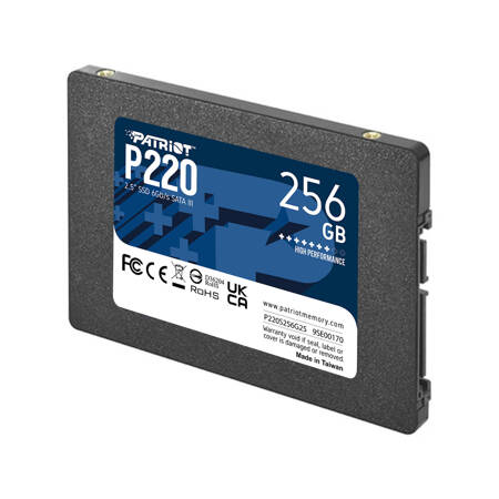 PATRIOT DYSK SSD 256GB P220 550/490 MB/S SATA III 2,5