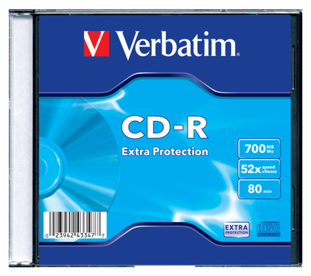 PŁYTA CD-R 700MB 52X VERBATIM 43347 SLIM