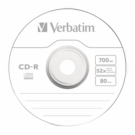 PŁYTA CD-R 700MB 52X VERBATIM 43347 SLIM