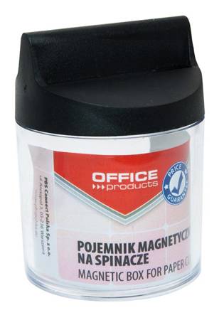 POJEMNIK MAGNETYCZNY NA SPINACZE OKRĄGŁY OFFICE PRODUCTS PLASTIKOWY