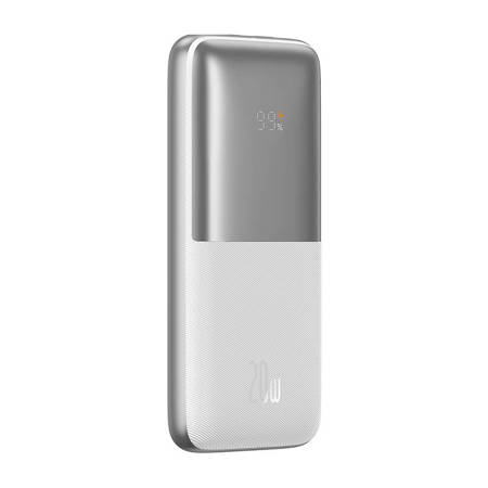 POWERBANK BASEUS BIPOW PRO 10000MAH, 2XUSB, USB-C, 20W (BIAŁY)