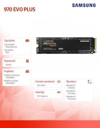 SAMSUNG DYSK SSD 970 EVO PLUS MZ-V7S250BW 250GB